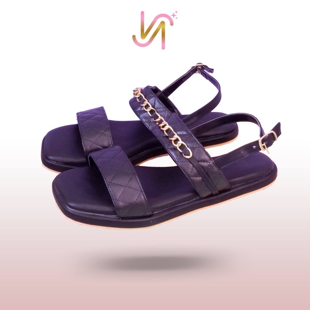 Nadilastuff Zara Belt Sandal Flat Wanita Premium Sandal Open Toe
