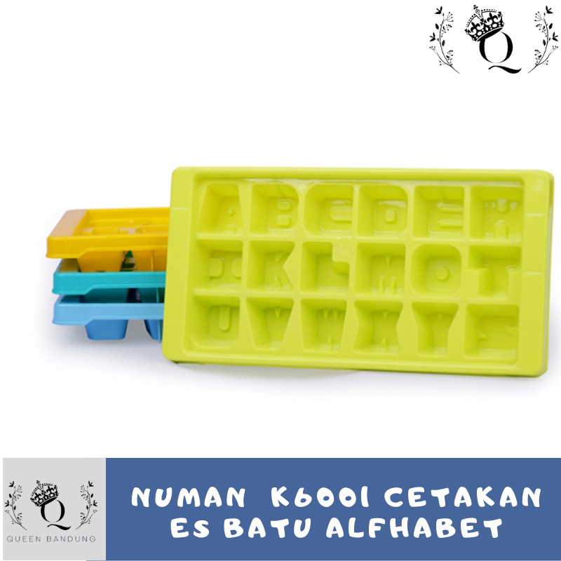 K6 001 Numan Cetakan Es Batu Alphabet Huruf Warna Lucu Ringan Aman Murah