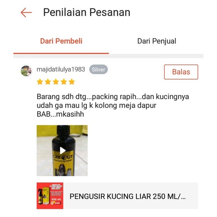 PENGUSIR KUCING LIAR 250 ML/MELATIH KUCING ANJING PELIHARAAN