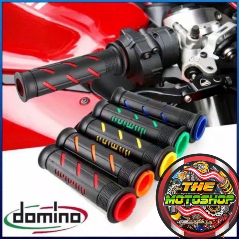 HANDGRIP KARET DOMINO MODEL GARIS GARIS HANFAT KARET SARUNG GAS KARET WARNA