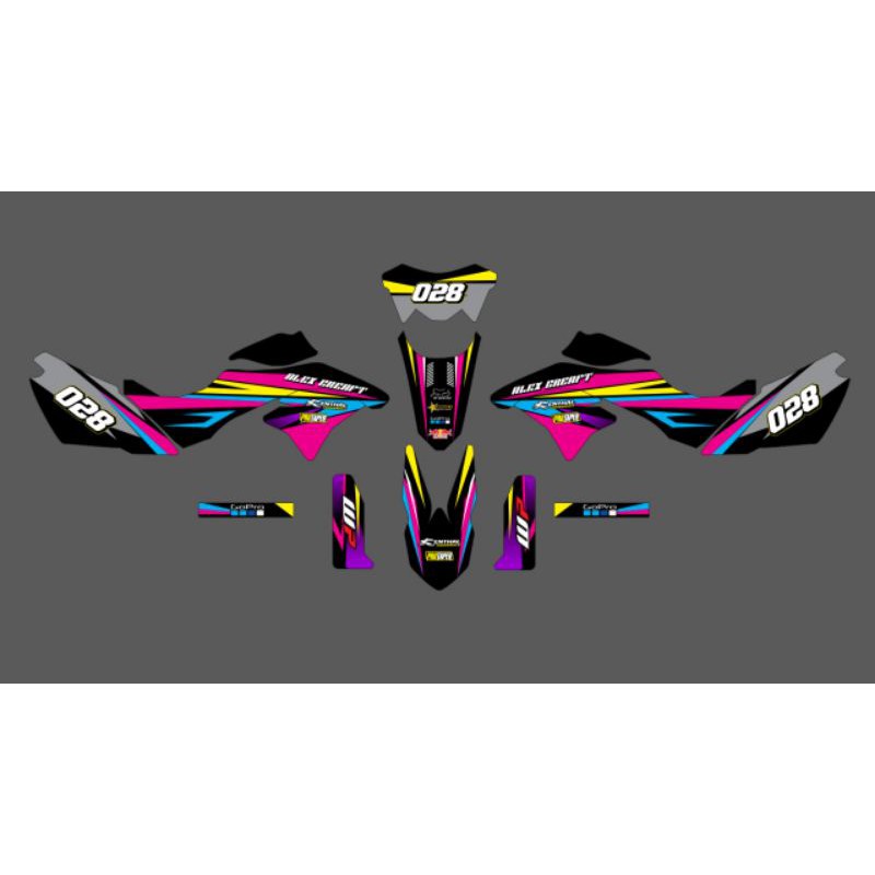 striping decal klx font hologram free desain