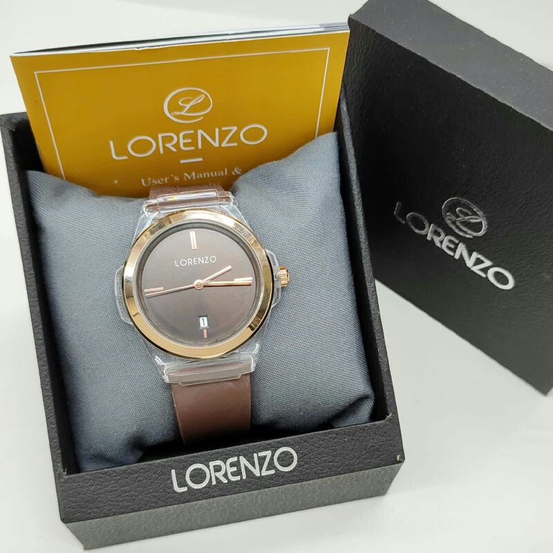Jam tangan Lorenzo 7106 Tali rubber original Wanita