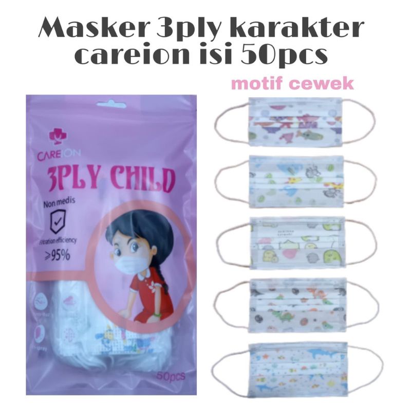 Masker Anak Earloop 3ply