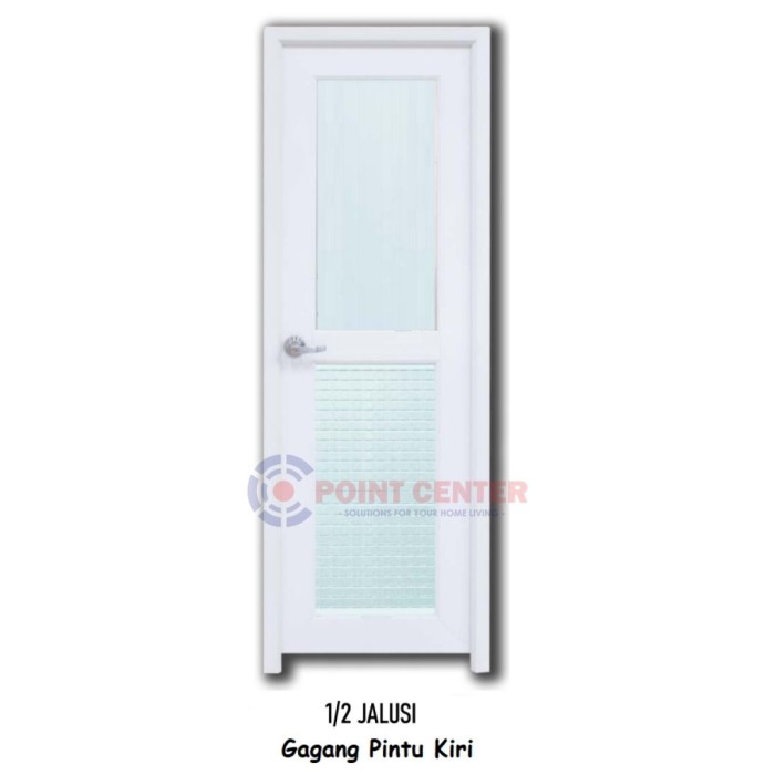 TERMURAH IGM PINTU KAMAR MANDI VAPELY SET PUTIH JALUSI PVC BUKAAN KIRI