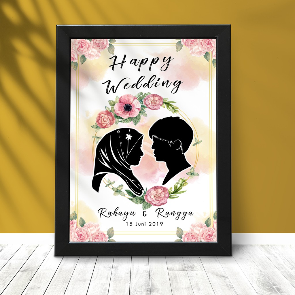 Siluet Foto /Kado Custom Untuk Wisuda,Pernikahan, Anniversary, Ultah/ Edit Foto