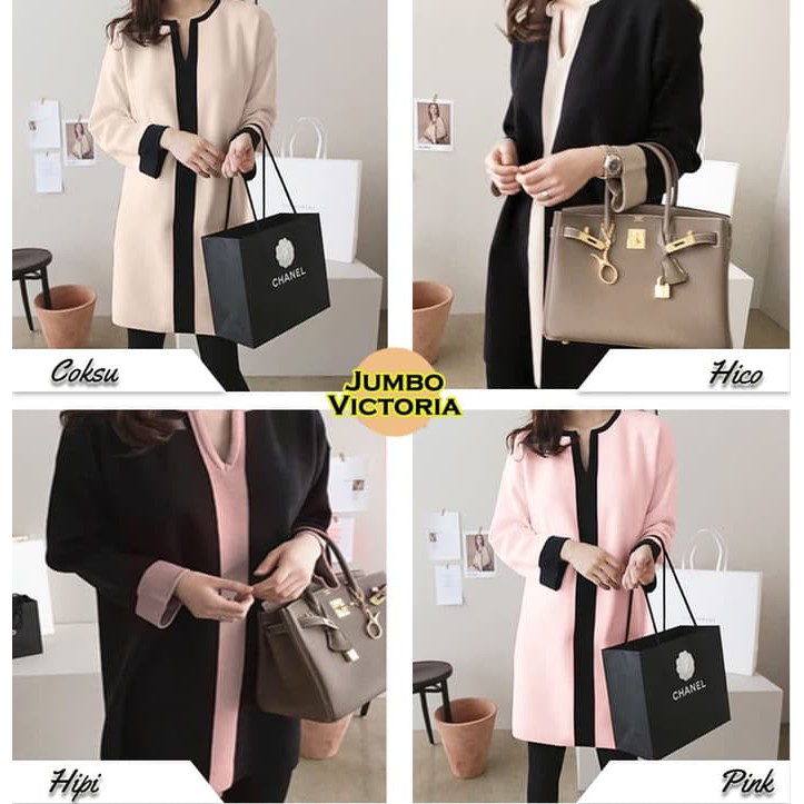 Jumbo Victoria Baju Atasan Wanita Bigsize Jumbo Oversized - Pink