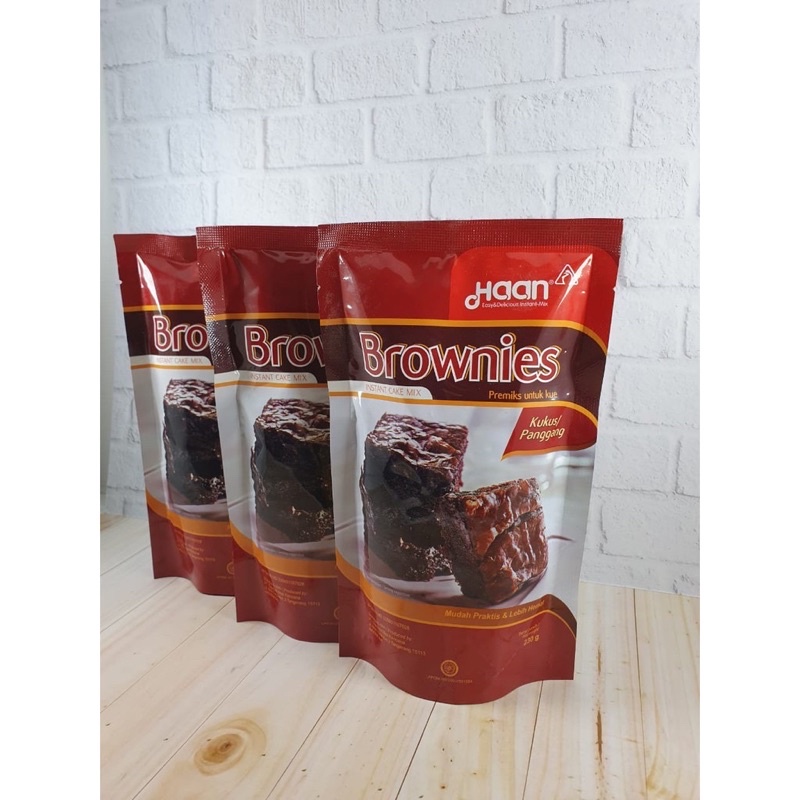 

HAAN BROWNIES INSTANT CAKE MIX POUCH 230G (Tepung Premix Kue)