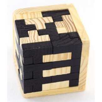 GIJ - 3D Wood Puzzle Model Tetris Cube