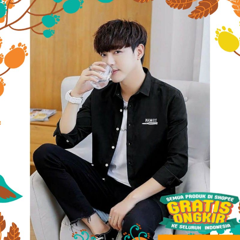 KOSTUM KEMERDEKAAN MERAH PUTIH / KEMEJA PRIA MADNESS TERBARU / KEMEJA PRIA TERLARIS / FASHION KOREA 