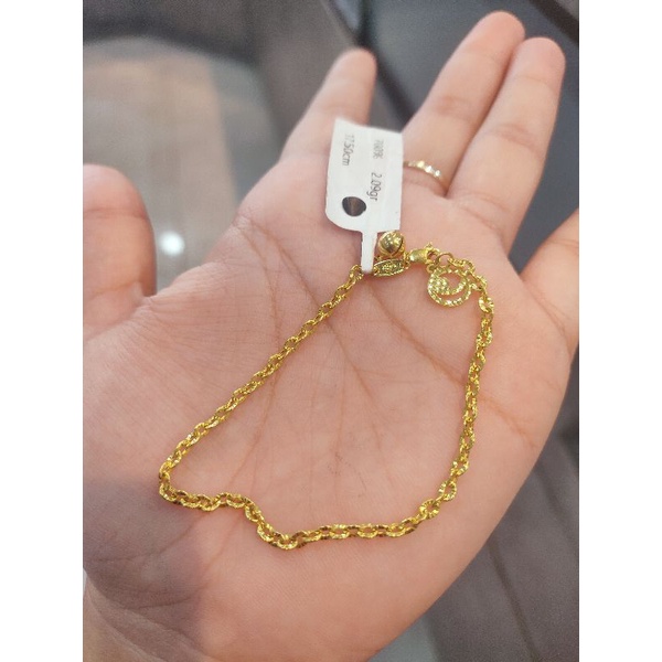 gelang rantai preman emas asli 700%16k