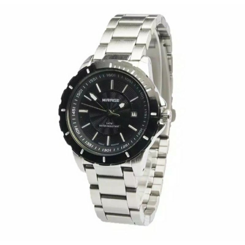 jam tangan wanita;MIRAGE M8549BRP-Lsilver ORIGINAL WATER RESISTANT~TGL~STAINLEES