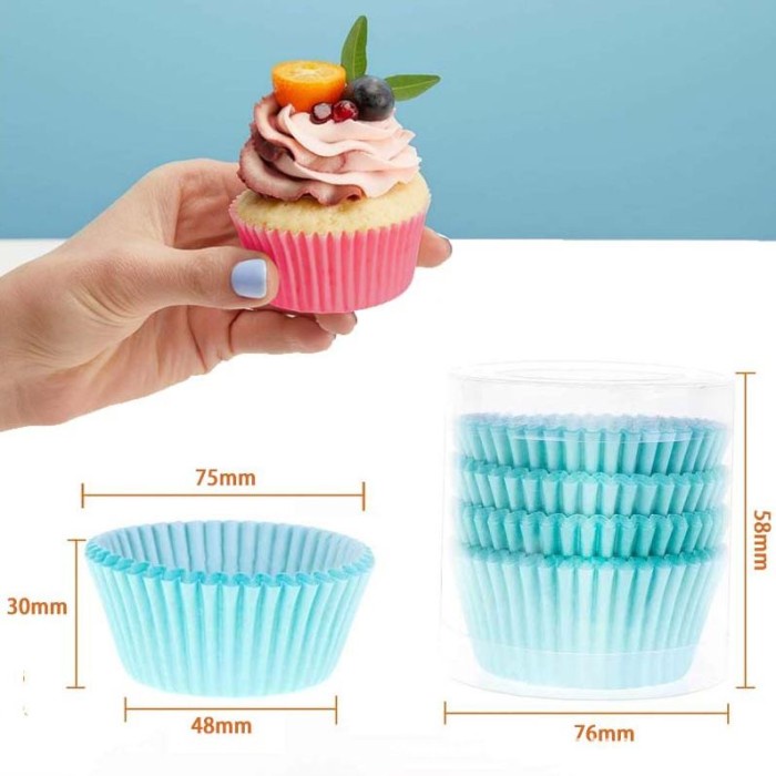 Kertas Muffin 100 pieces of cake paper cups muffin Baking Paper Warna