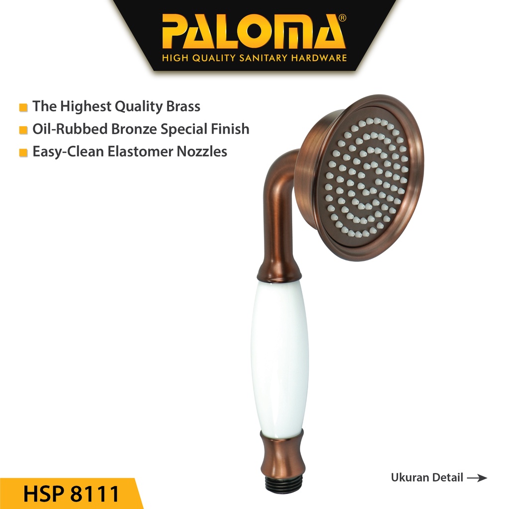 PALOMA HSP 8111 Hand Shower Mandi Handshower Head Kepala Sower Brass
