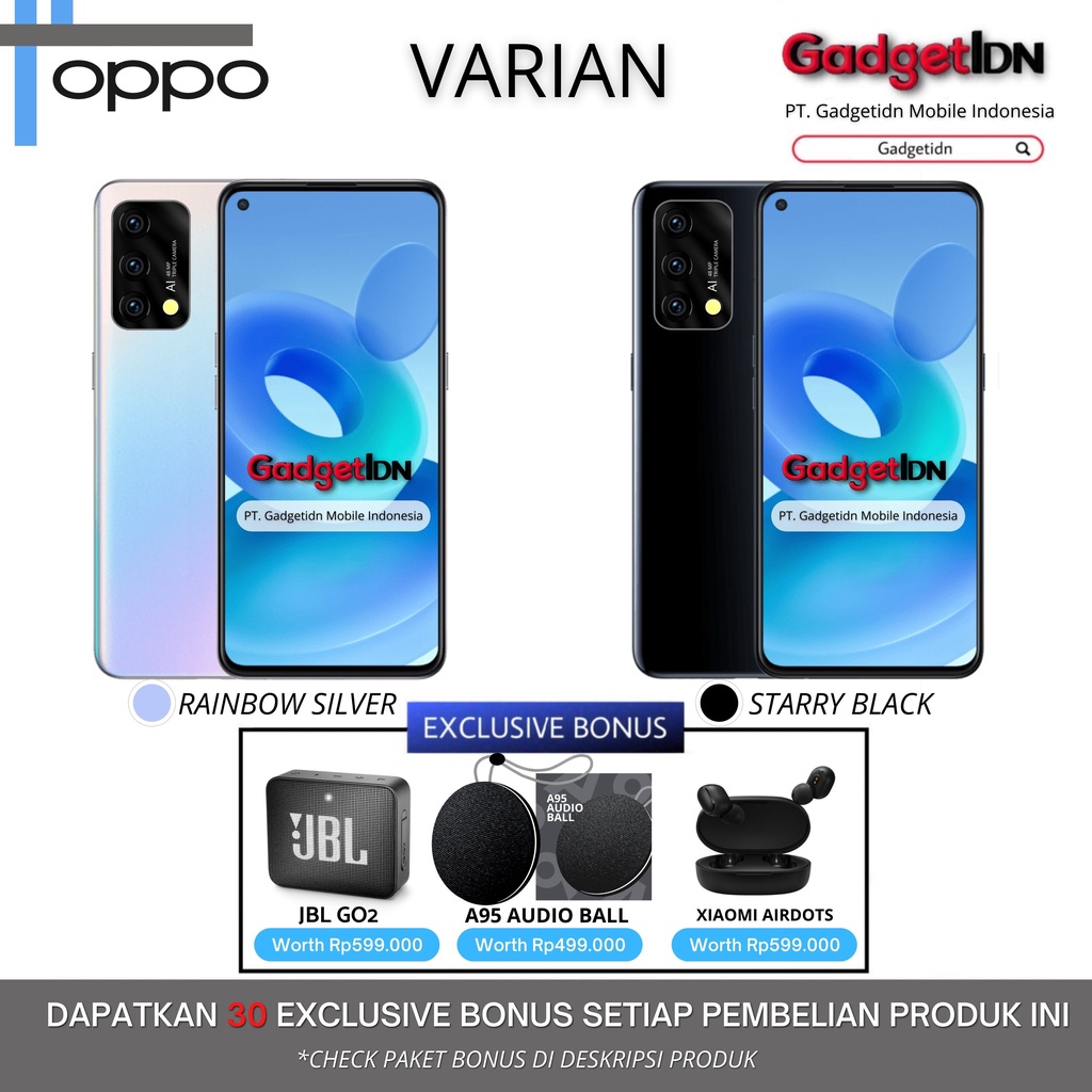 OPPO A95 13/128GB ( 8GB + 5GB EXTEDED RAM ) GARANSI RESMI OPPO