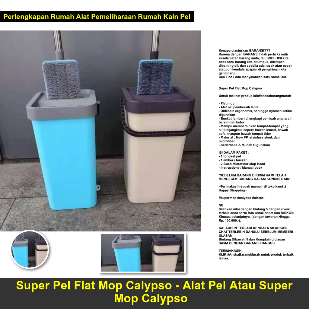 Super Pel Flat Mop Calypso - alat pel / super mop calypso
