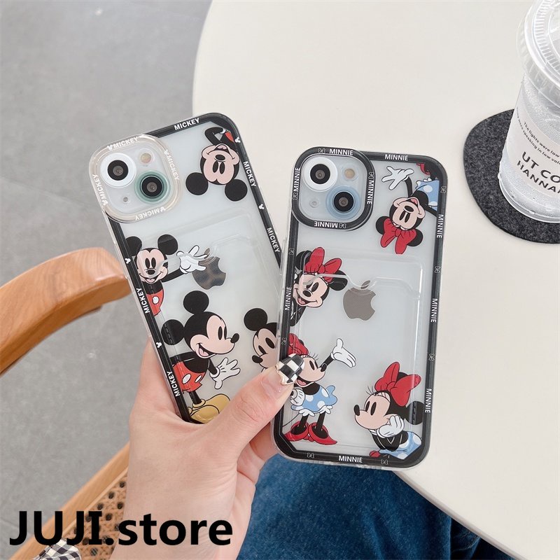 Soft Case TPU Motif Kartun Mickey Mouse Untuk IPhone 14 13 11 Pro Max 8 7 Plus X XS XR