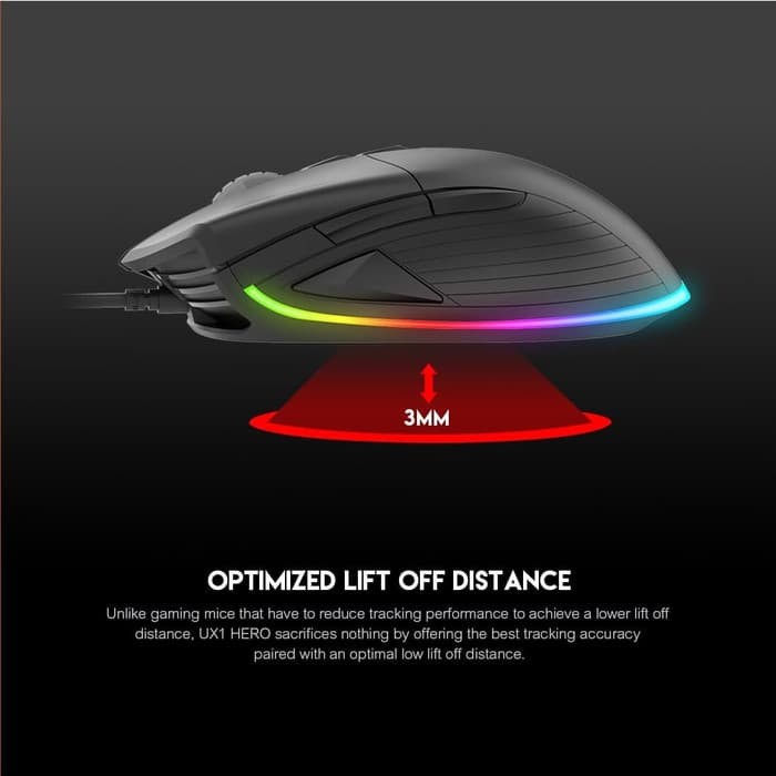 Fantech UX1 HERO Ultimate Gaming Mouse PIXART 3389 Sensor