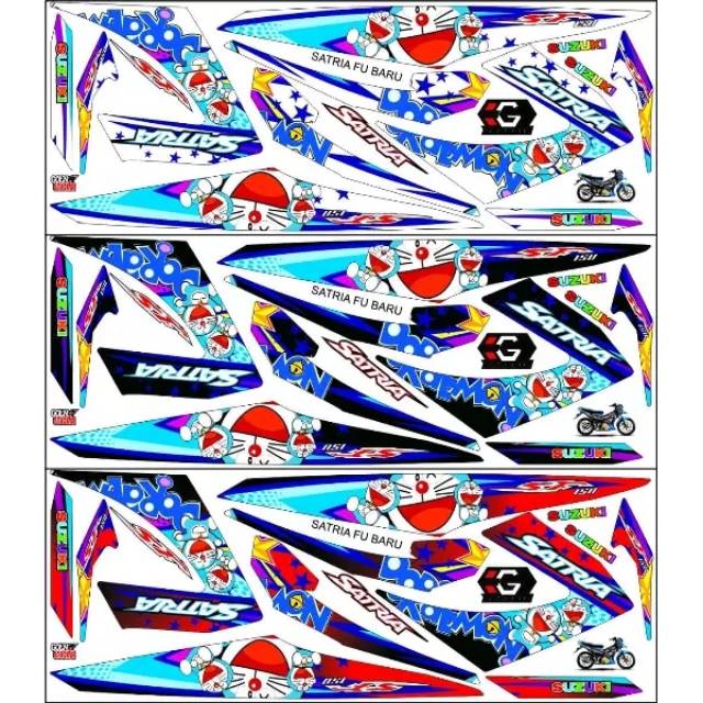 Striping Satria Fu / F 150 New Facelift 2013 2014 2015 Variasi Sticker Stiker Skotlet Motor Lis List