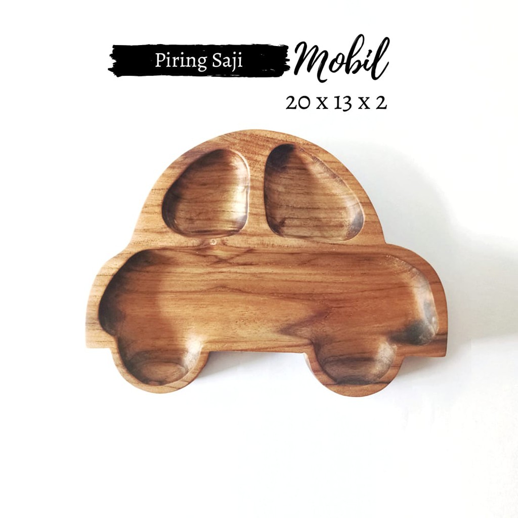 Piring Mobil Kayu Jati