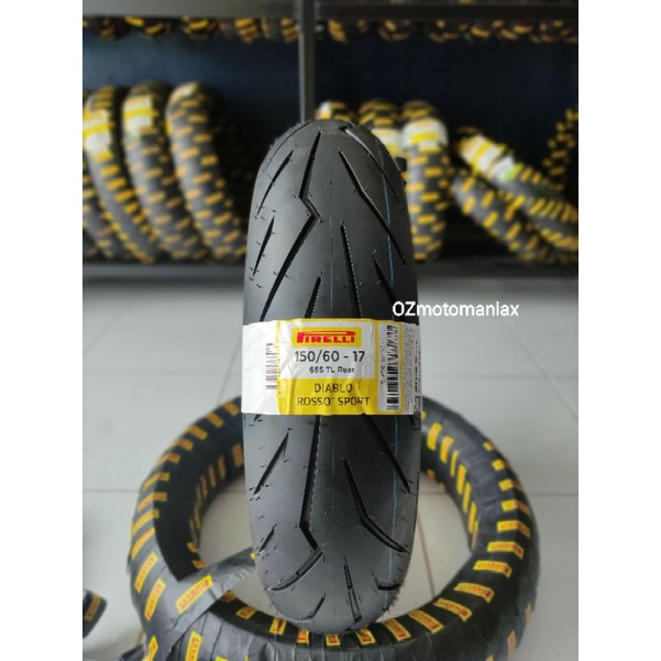 Ban Pirelli Diablo Rosso Sport 150/60-17 (Up Size Ban Belakang Ninja 250 / CBR / R25 / R15V3 / MT25 