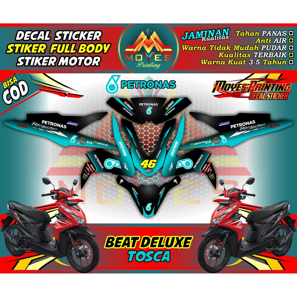 decal beat deluxe decal beat 2020 stiker beat deluxe sticker beat 2021 motip petronas