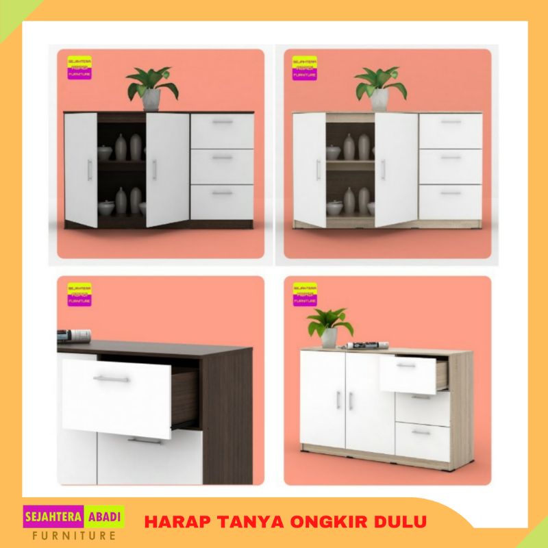 sideboard rak multi fungsi bufet pendek ALBA SB 120 pro design