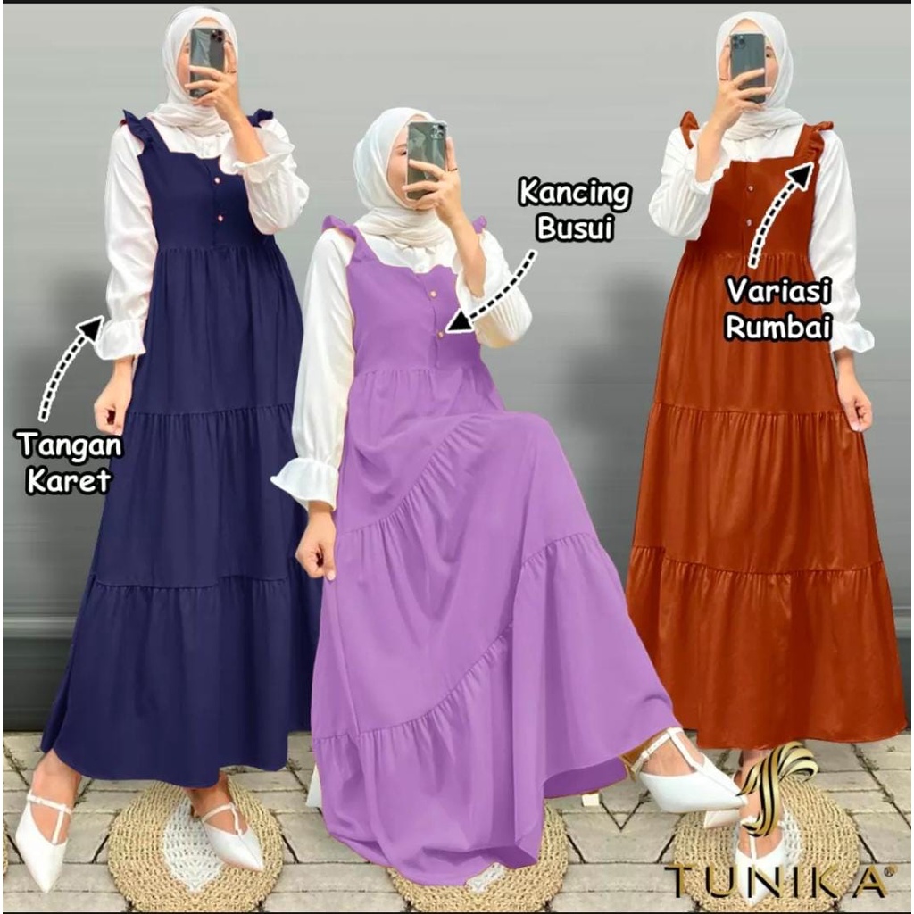 (COD) ONE SET DRESS IMPORT WANITA/ SETELAN KEMEJA WANITA/ ONE SET MAXY DRESS KEMEJA/  MAXI DRESS/ KOREAN DRESS/ LONG DRESS SET KEMEJA/ DRESS SLIM FIT/ DRESS SPAN POLOS/ STELAN INNER SPAN KEMEJA/ LAURA DRESS