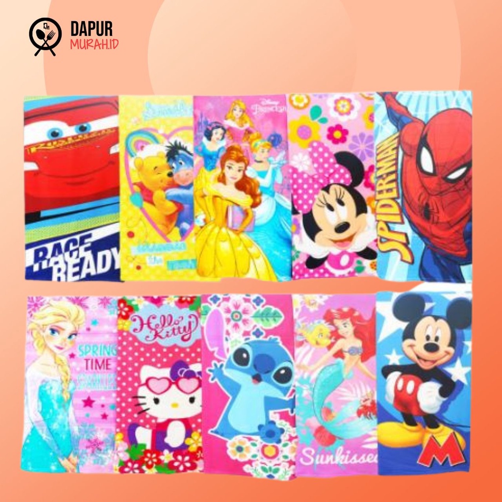 Handuk international motif karakter 50x100 cm / Handuk Anak Motif karakter