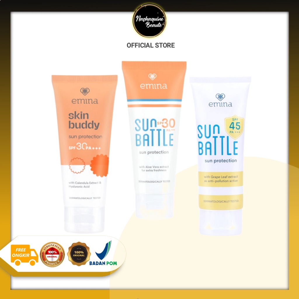 Emina Sun Battle SPF 45 | 30 PA+++ 30mL Sunscreen Emina Sun Pro Spf30 Pa+++ 60Ml