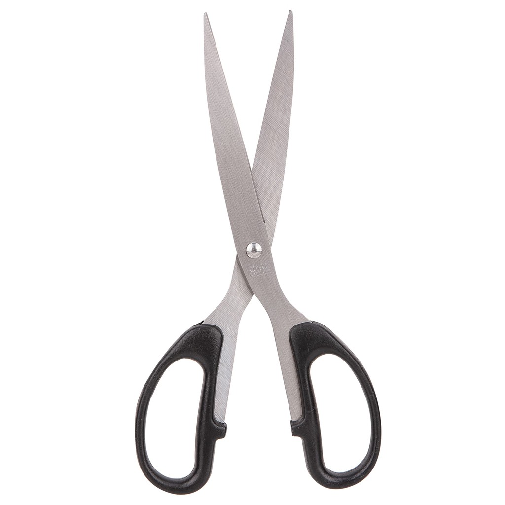 HAPPY TIME DELI GUNTING STAINLESS STEEL BESAR 210mm SCISSORS SUPER TAJAM ANTI KARAT GUNTING TAJAM ALAT TULIS KANTOR SEKOLAH KULIAH E6010