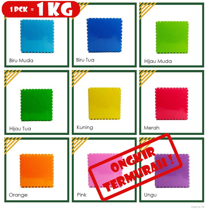 PROMO Karpet Evamats Puzzle Polos 30x30 Evamat Alas Lantai Mainan Anak Bayi Edukasi EVA Spon