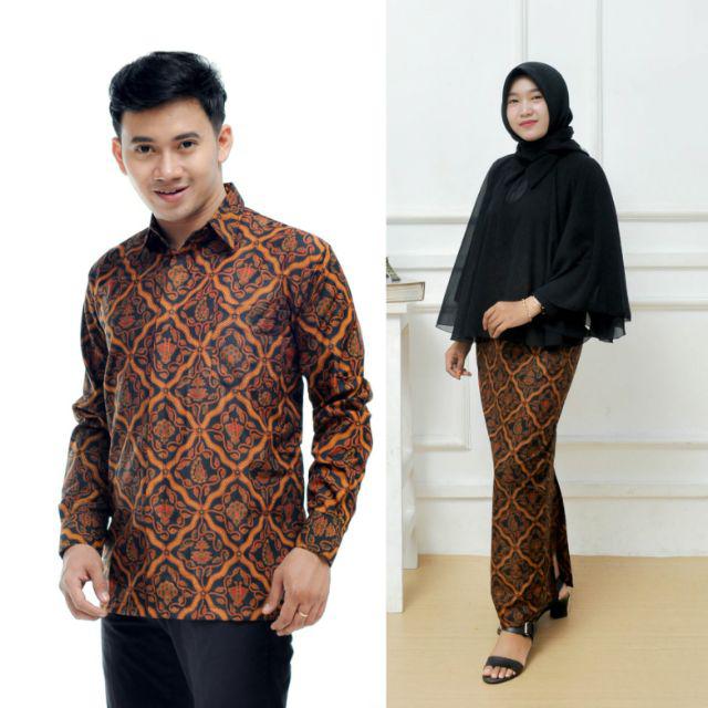 Maura Couple - Sania Ruffle Batik Couple Ori Ndoro Jowi DNT Garansi Termurah Shopee - SHOPASHOP-kemeja+rok