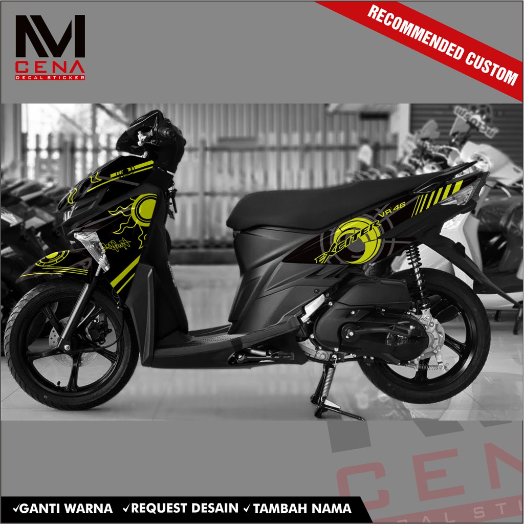 Sticker Decal Soul GT 125 Full Body, Sticker Mio Soul GT 125 Striping Soul GT 125 sunmoon