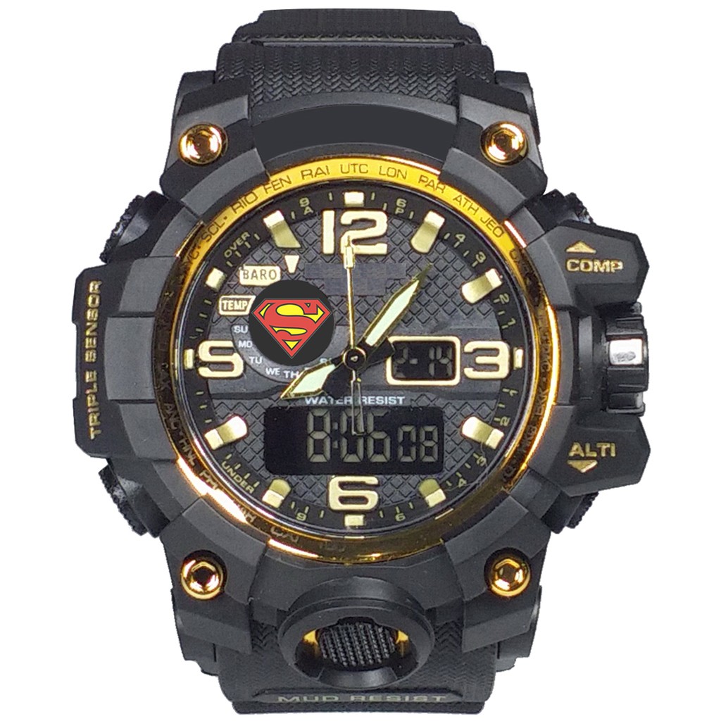 (Istimewa Bossque) Jam SUPERMAN Double Time List Gold (Exclusive)