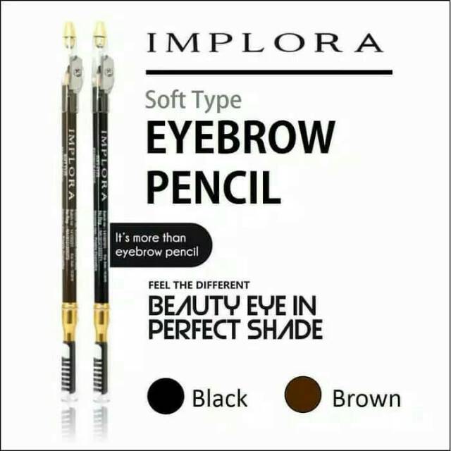 Implora Pensil Alis 2in1 - Soft Type Eyebrow Pencil Original BPOM