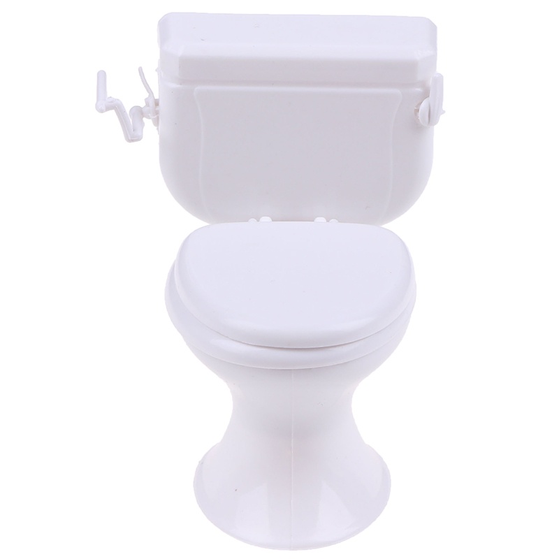 {LUCKID}Dollhouse Furniture Vintage Bathroom Toilet Miniature Toys Dolls Accessories