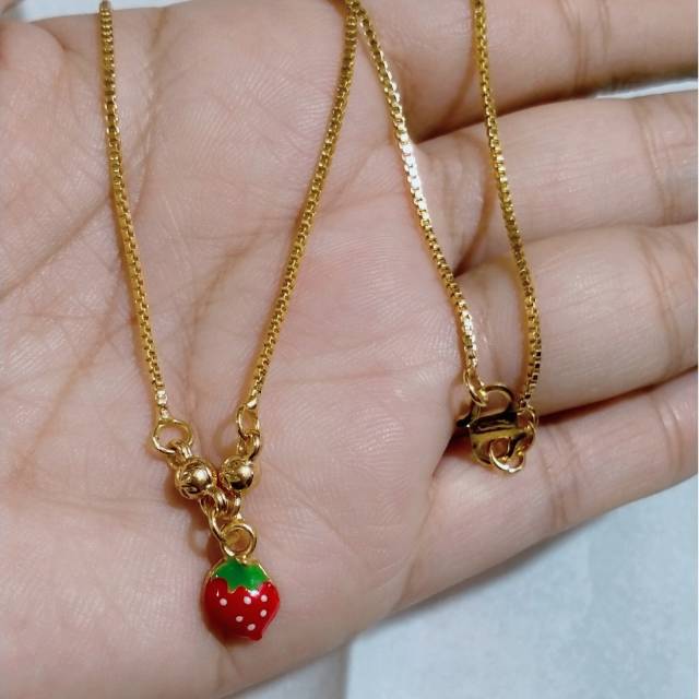 Kalung Anak Xuping Strawberry merah