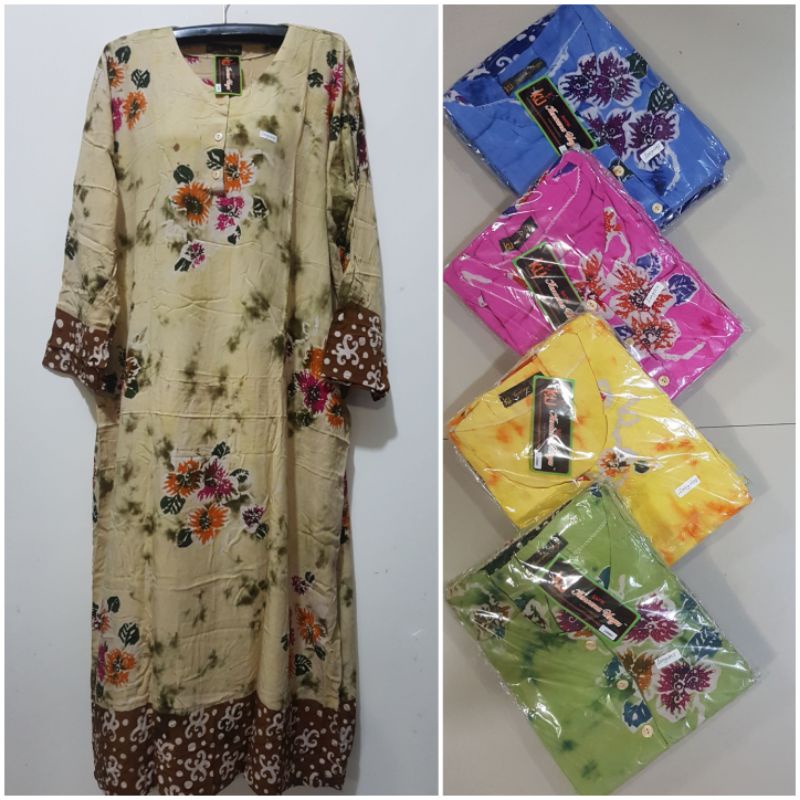 YULI - LONGDRES SUNAN JUMBO LD 135 CM PB 130 CM BATIK KENCANA UNGU LEBEL HITAM KUH