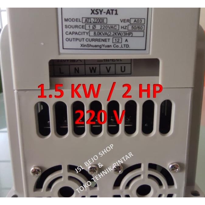 Inverter Variable Motor 1.5Kw Input 1-Phase Output 3-Phase Ac