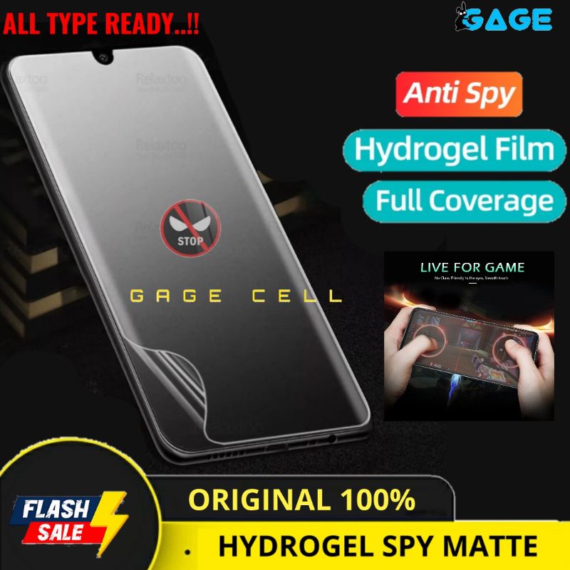 HYDROGEL ANTI GORES SPY MATTE REALME 3 5 5i XT X2 PRO NARZO 20A 30A FULL LAYAR SCREEN PROTECTOR