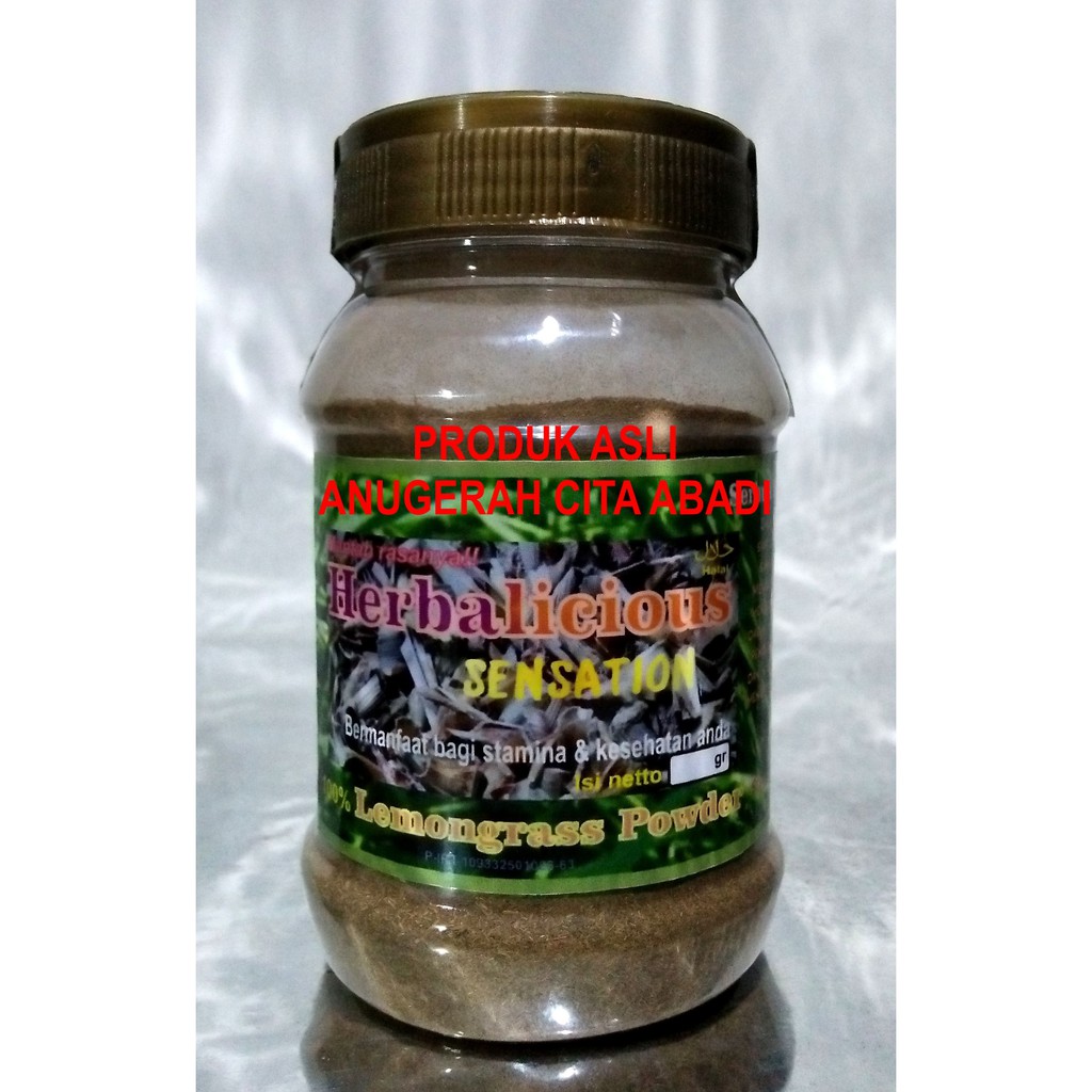 

Daun Sereh Bubuk Herbalicious Sensation Pure Lemongrass Leaf 200gr Toples Plastik