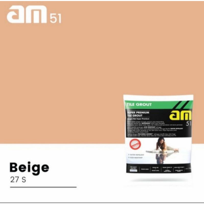 AM 51 Nat Super Premium | Nat Pengisi Celah Keramik & Granit 1kg (Beige)