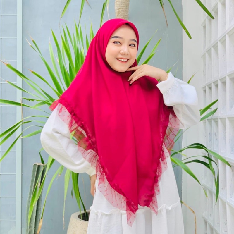 (KJI) HIJAB SQULIA SEGIEMPAT SQUARE TUTU POLYCOTTON