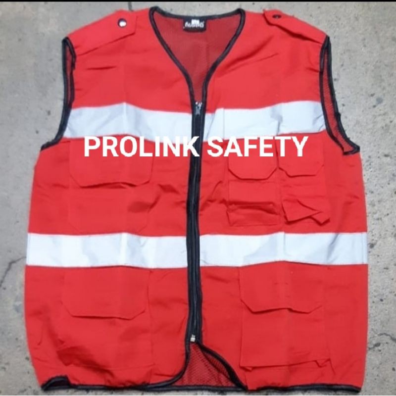 ROMPI SAFETY MERAH ALLSIZE BAHAN DRILL