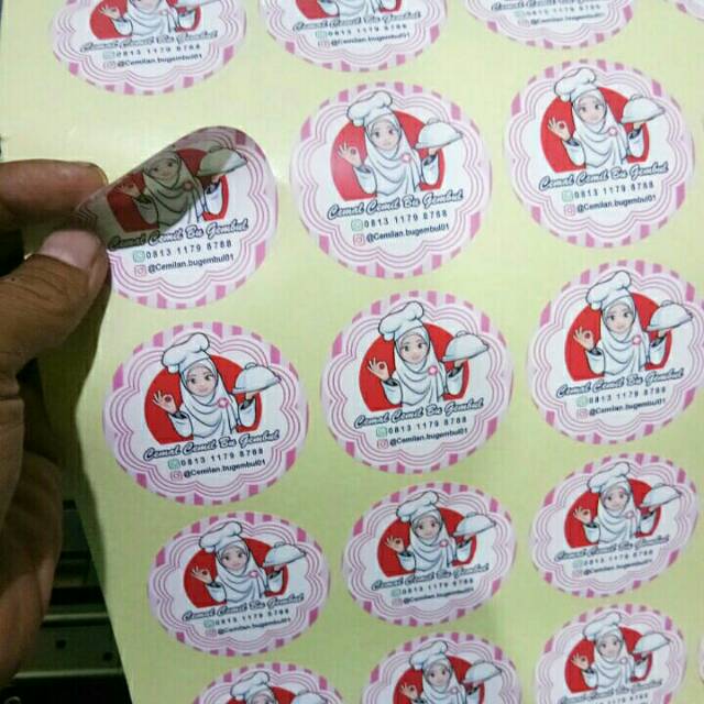 Jual Stiker Label Kemasan Vinyltransparant A3 Cutting Bulat Ovalkotakpola Shopee Indonesia 0605