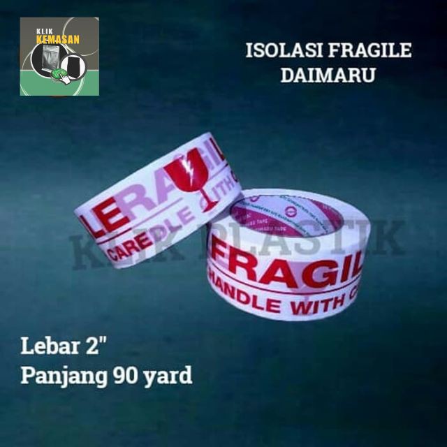 

ISOLASI FRAGILE PUTIH DAIMARU/SELOTIP/OPP/TAPE /LAKBAN/LAKBAN FRAGILE