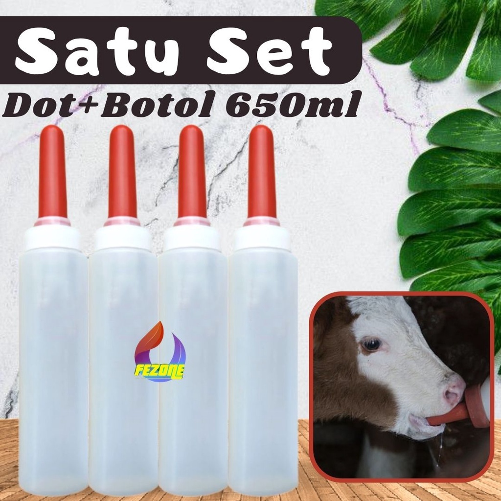 Dot Silikon Botol Pedet Untuk Sapi Anak Sapi 650ml FEZONE