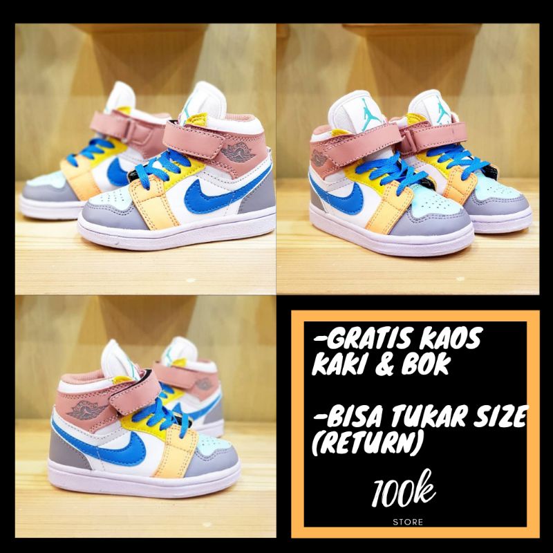 sepatu anak perempuan Nike Jordan size 21-35 free bok dan kaos kaki