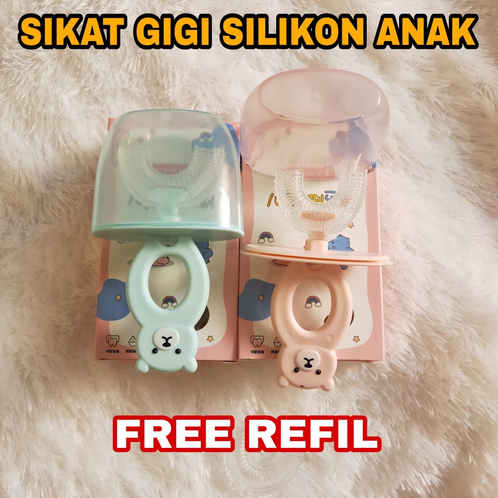 sikat Gigi Bentuk U Lembut / Sikat Gigi Bayi Lembut FREE REFIL