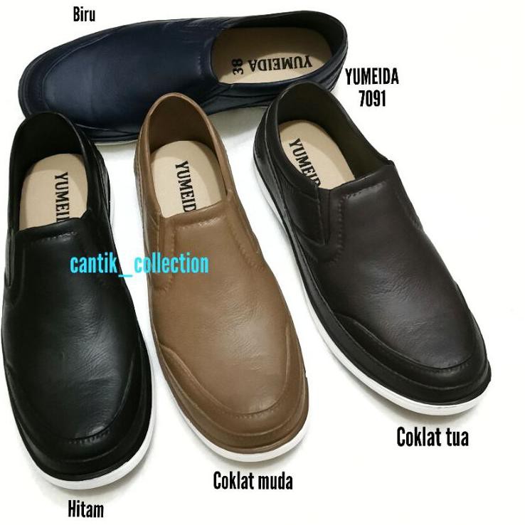 >576 Sepatu Pantofel Pria Karet Yumeida 7091 - Sepatu Karet Pria Yumeida 7091 ⚖
